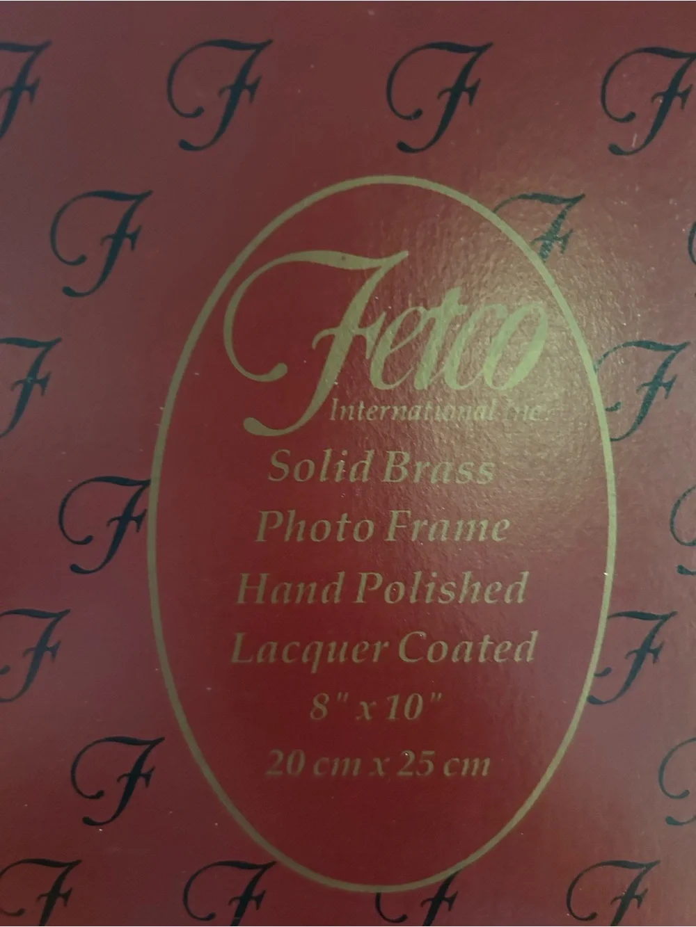 Vintage Frame Fetco Brass Photo Gallery Wall Heavy Cottagecore 8x10